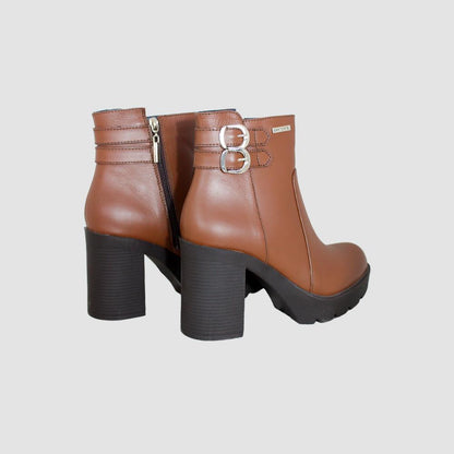 BOTINES PARA MUJER LUISA CUERO MIEL