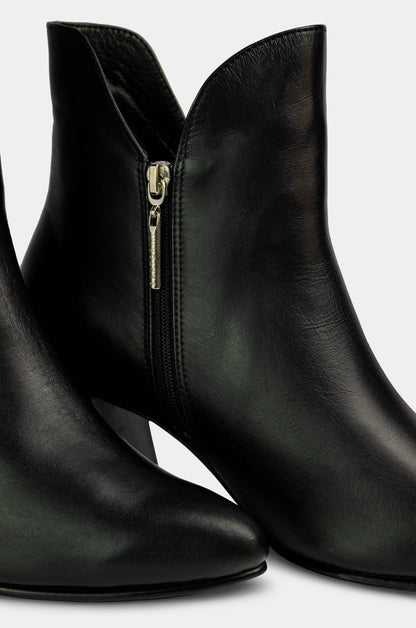 BOTINES PARA MUJER ALESSIA CUERO NEGRO