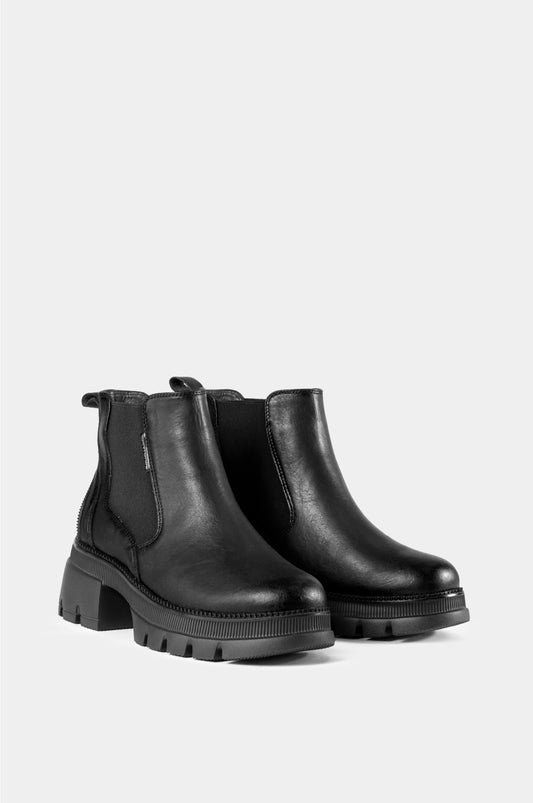 BOTINES PARA MUJER NAYA CUERO NEGRO