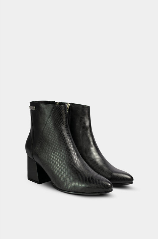 BOTINES PARA MUJER GABRIELA CUERO NEGRO