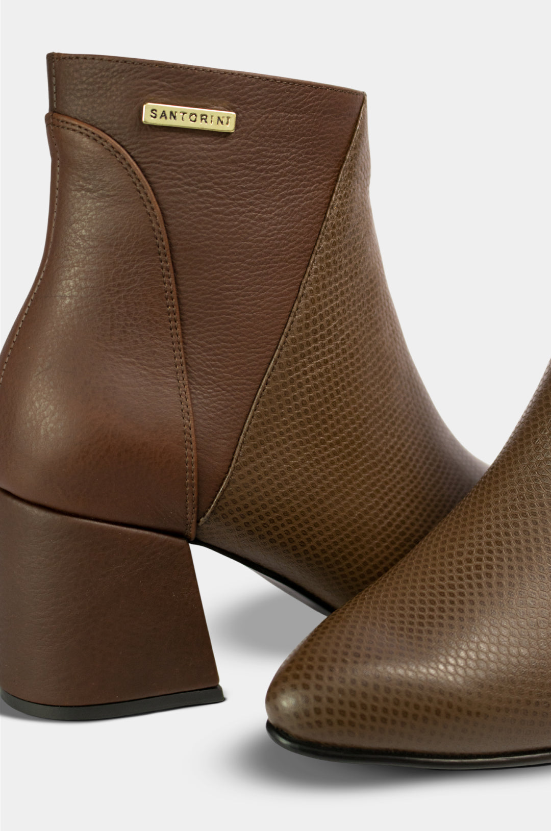 BOTINES PARA MUJER GABRIELA CUERO CAFE