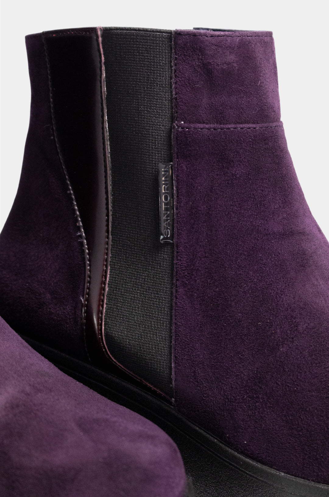 BOTINES PARA MUJER REINA CUERO MORADO