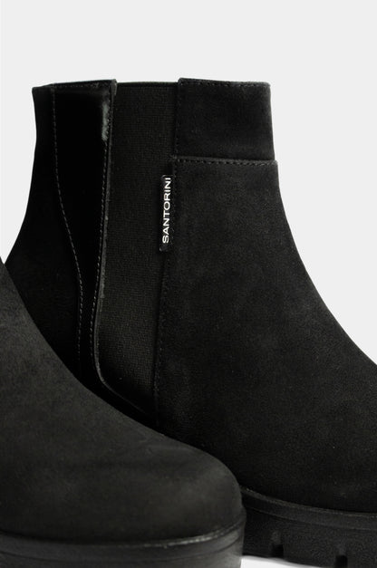 BOTINES PARA MUJER REINA CUERO NEGRO