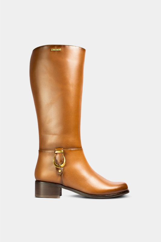 BOTAS PARA MUJER ZAIRA CUERO MIEL