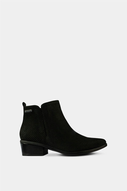 BOTINES PARA MUJER BOHO CUERO NEGRO