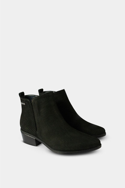 BOTINES PARA MUJER BOHO CUERO NEGRO
