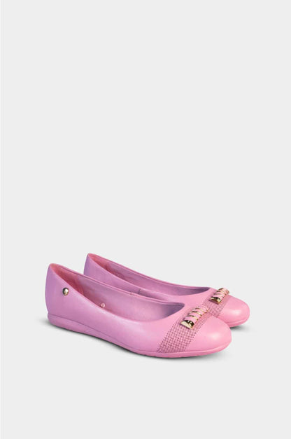 BALETAS PARA MUJER VITAL CUERO ROSA
