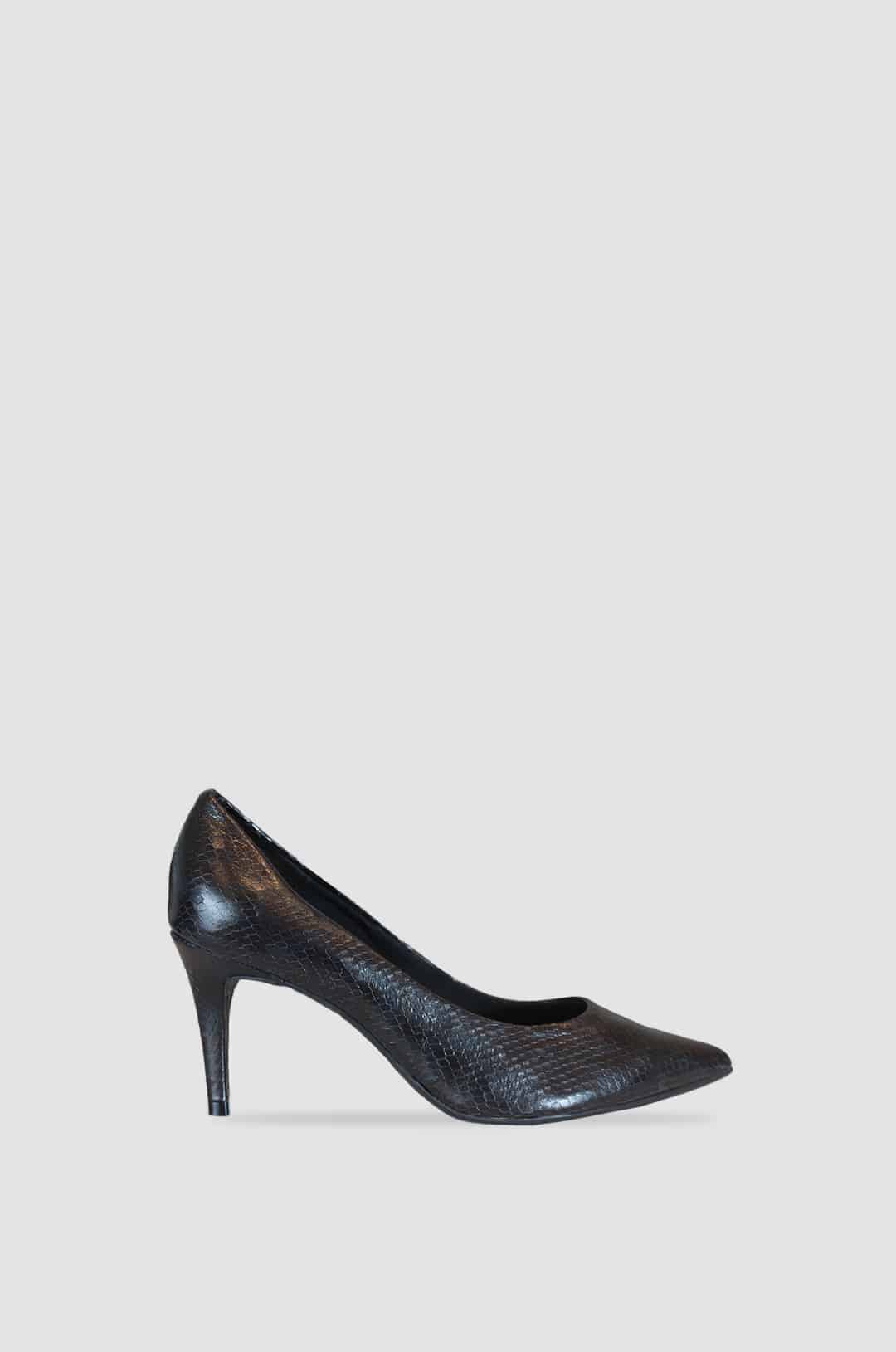 TACONES PARA MUJER ABIGAIL CUERO NEGRO