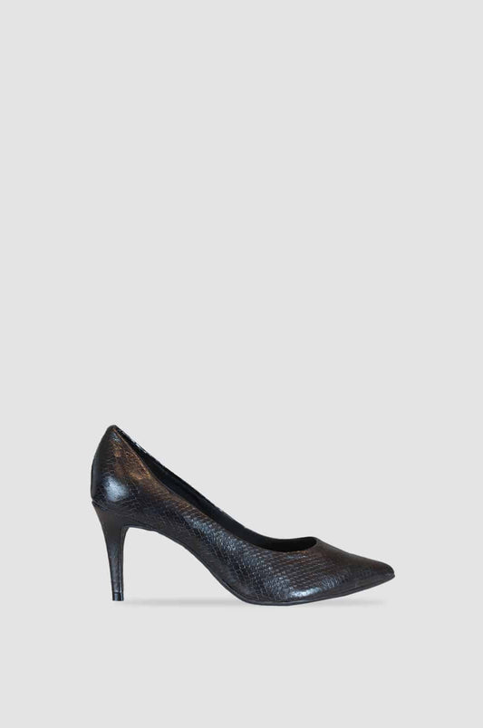 TACONES PARA MUJER ABIGAIL CUERO NEGRO