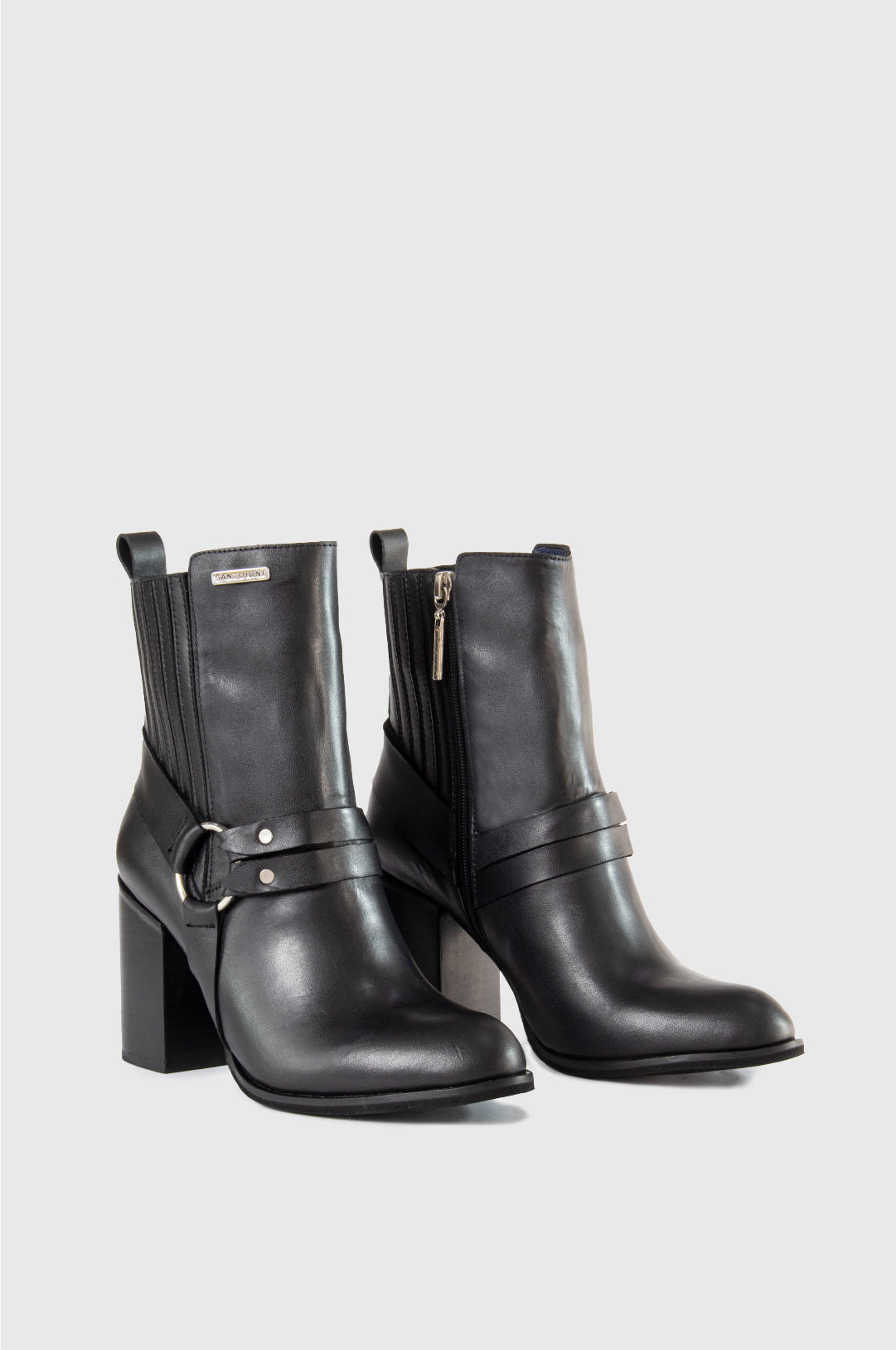 BOTINES PARA MUJER ANNAIS CUERO NEGRO