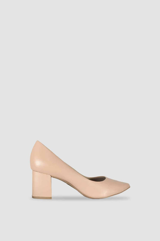 TACONES PARA MUJER LUJAN CUERO NUDE