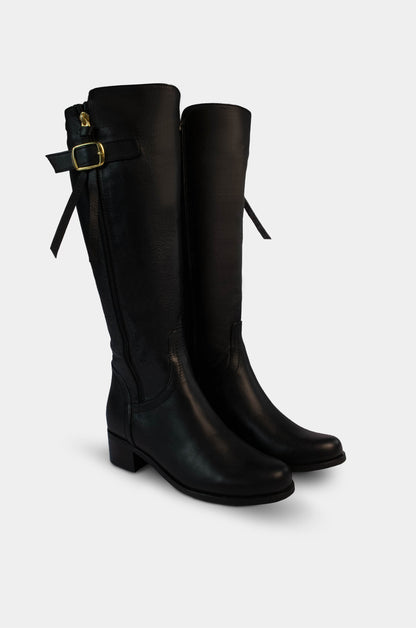 BOTAS PARA MUJER HIEDRA CUERO NEGRO