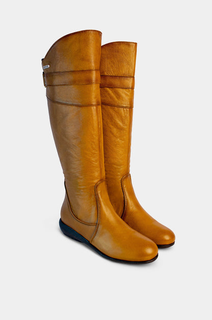 BOTAS PARA MUJER KAROL CUERO MIEL