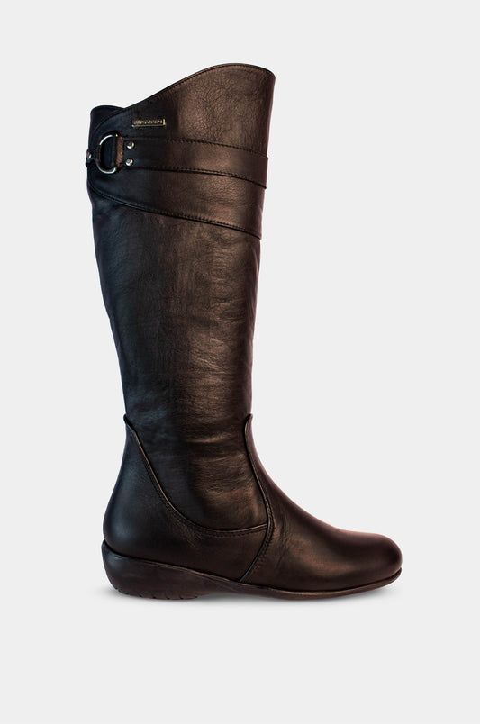 BOTAS PARA MUJER KAROL CUERO NEGRO