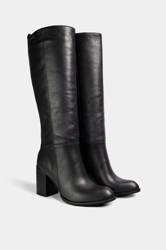 BOTAS PARA MUJER POLICARPA CUERO NEGRO SANTORINI - vista 2