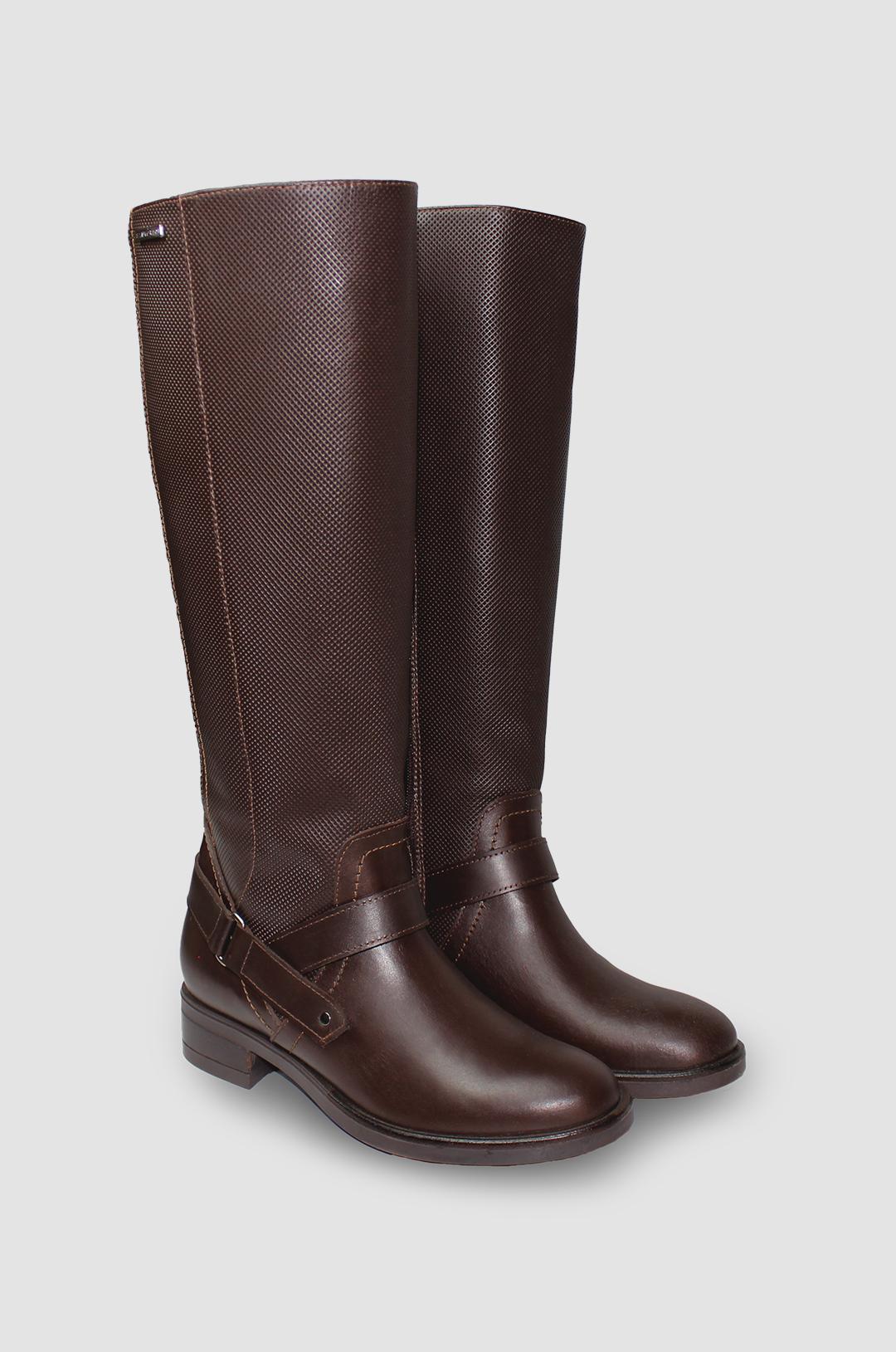 BOTAS PARA MUJER SIGAL CUERO CAFE SANTORINI - vista 2