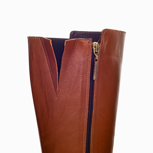 BOTAS PARA MUJER TAI CUERO MIEL SANTORINI - vista 2