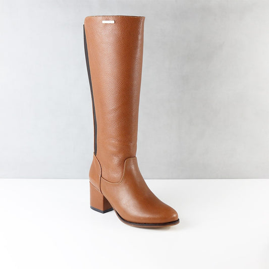 BOTAS PARA MUJER USELIA CUERO MIEL SANTORINI - vista 2