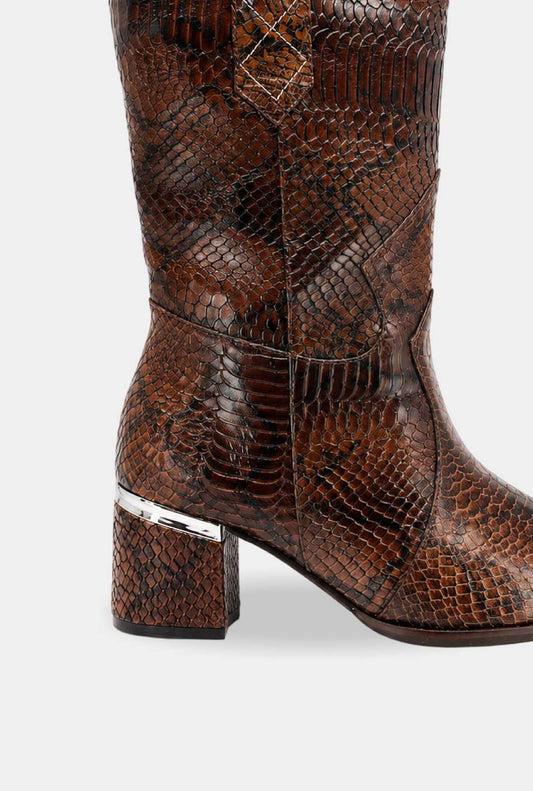 BOTAS PARA MUJER VALKIRIA CUERO CAFÉ SANTORINI - vista 3