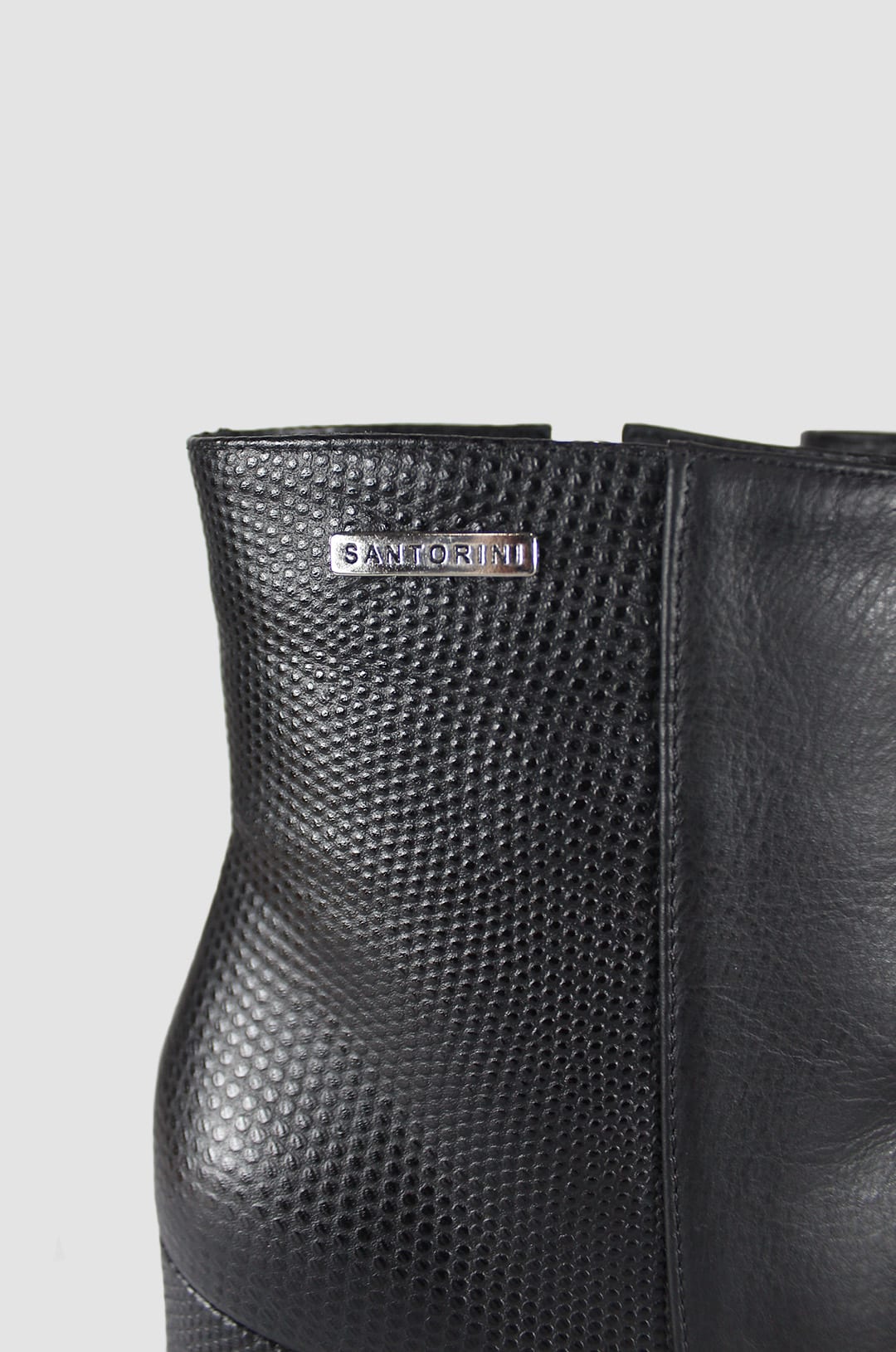 BOTINES PARA MUJER BRUNA CUERO NEGRO SANTORINI - vista 3