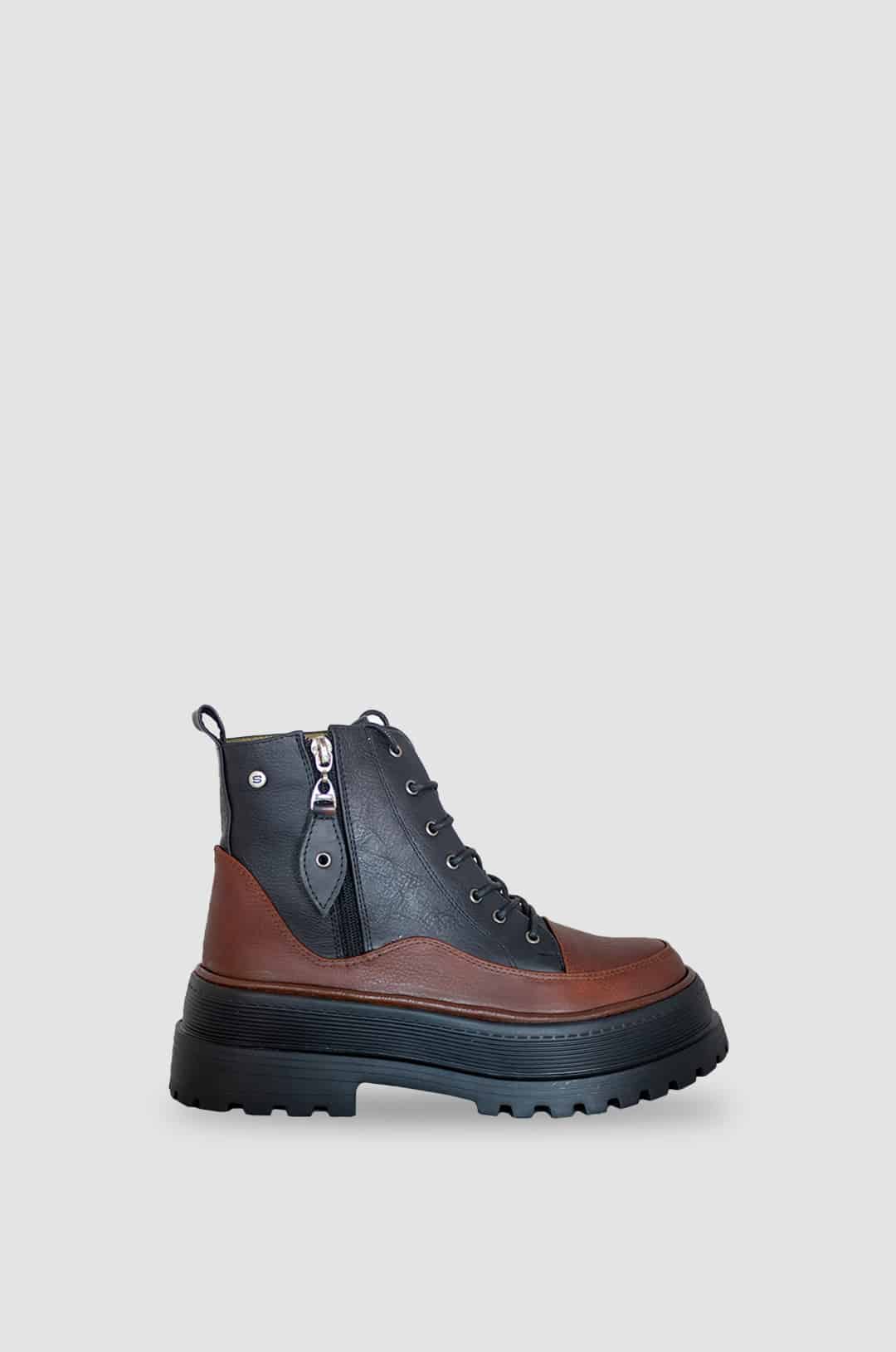 BOTINES PARA MUJER CARLA CUERO MIEL SANTORINI - vista principal