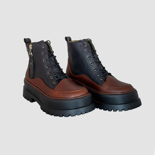 BOTINES PARA MUJER CARLA CUERO MIEL SANTORINI - vista 3