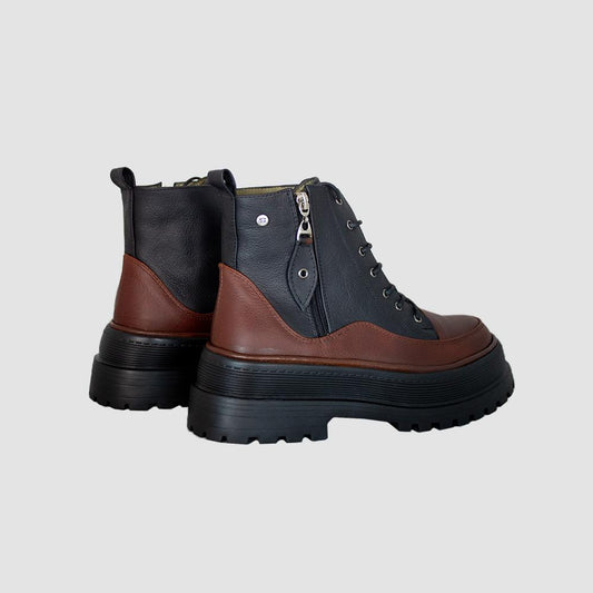 BOTINES PARA MUJER CARLA CUERO MIEL SANTORINI - vista 4