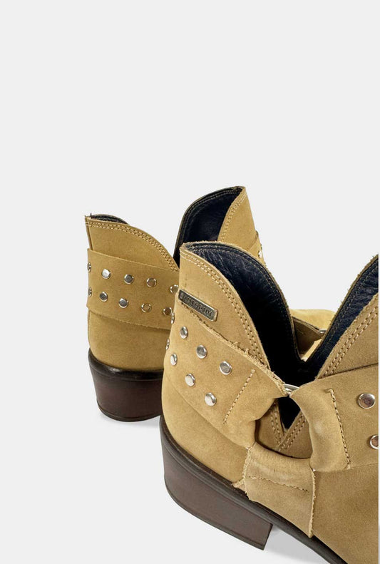 BOTINES PARA MUJER CHIC CUERO TAUPE SANTORINI - vista 3