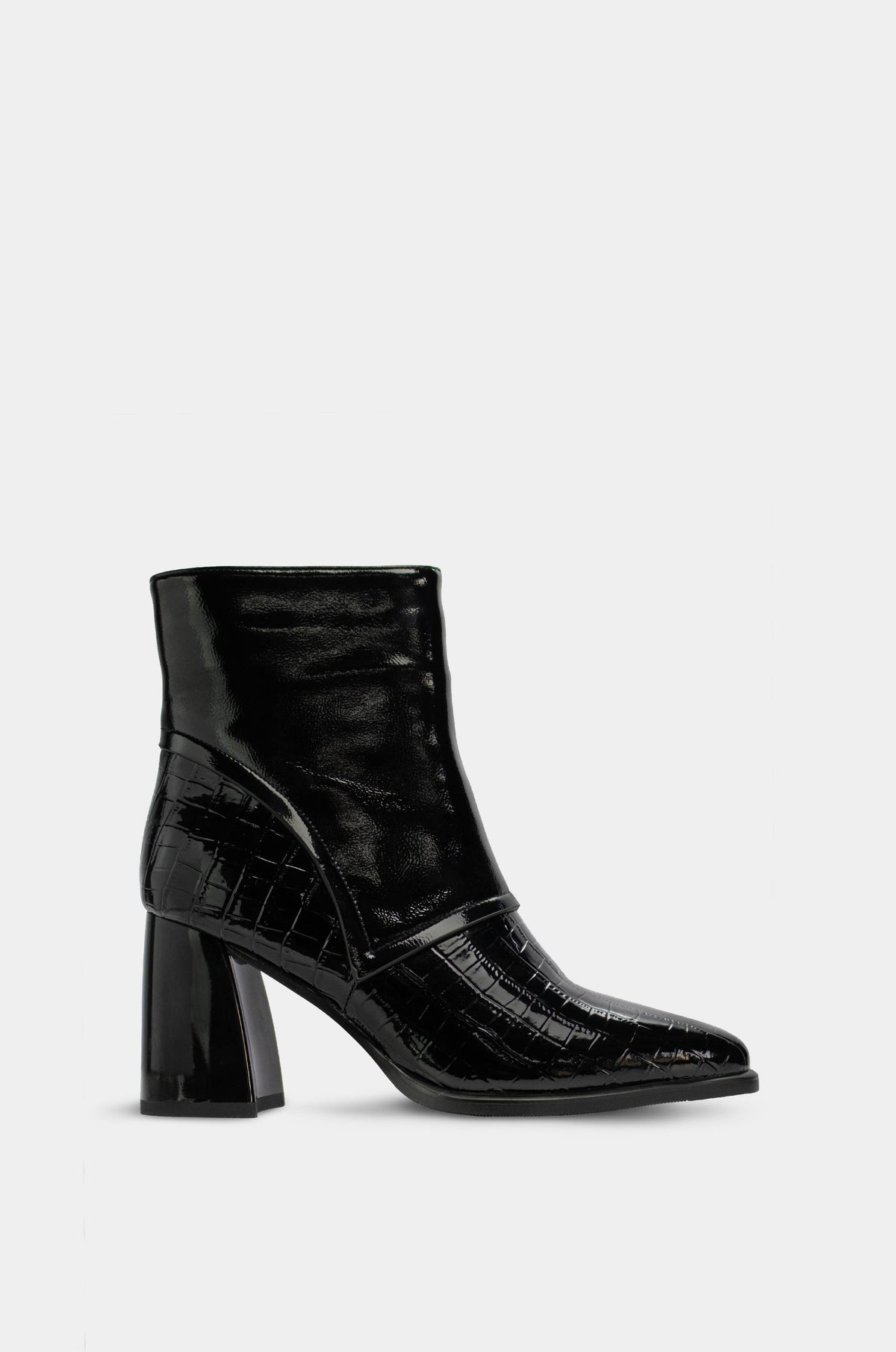 BOTINES PARA MUJER ESENCIA NEGRO SANTORINI - vista lateral