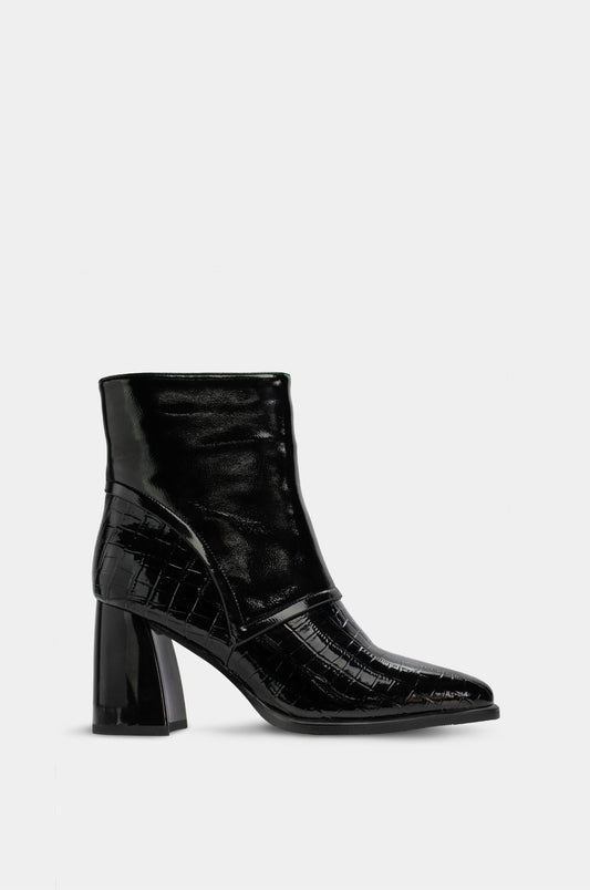 BOTINES PARA MUJER ESENCIA NEGRO SANTORINI - vista lateral