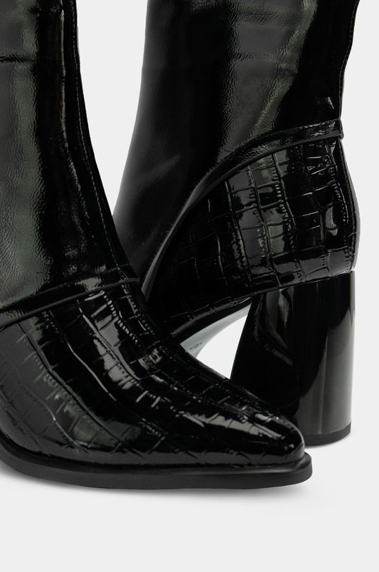 BOTINES PARA MUJER ESENCIA NEGRO SANTORINI - detalle
