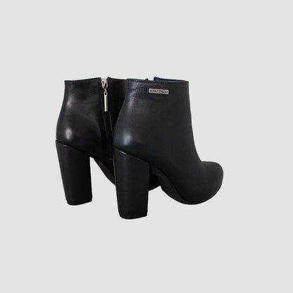BOTINES PARA MUJER FARISA CUERO NEGRO SANTORINI - vista 4