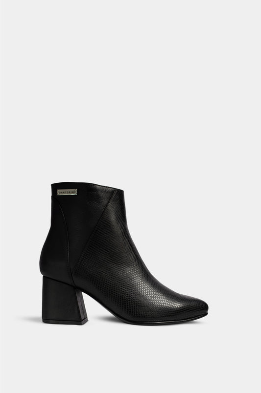 BOTINES PARA MUJER GABRIELA CUERO NEGRO SANTORINI - vista principal