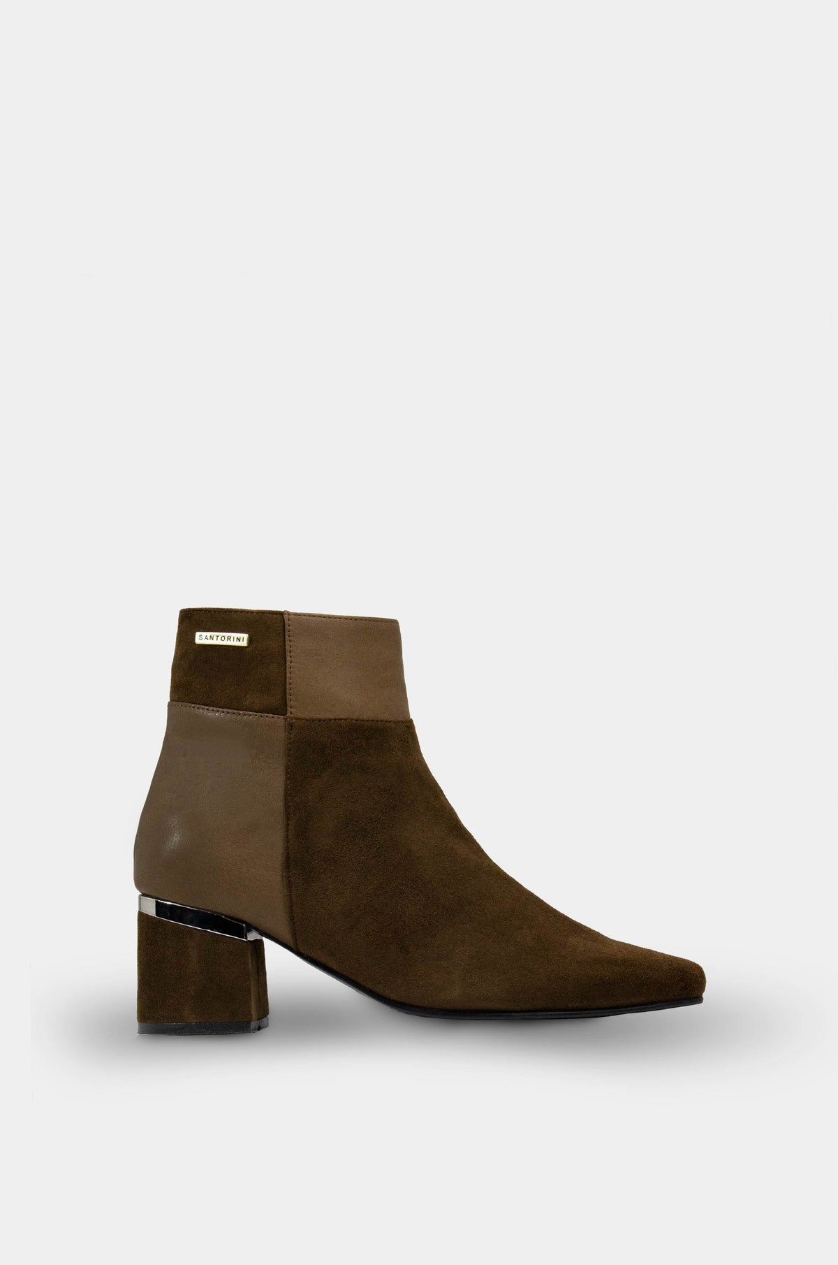 BOTINES PARA MUJER ISABELLA CUERO CAFE SANTORINI - vista principal