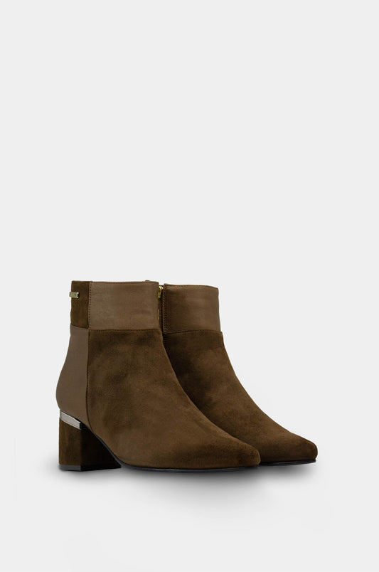 BOTINES PARA MUJER ISABELLA CUERO CAFE SANTORINI - vista 2