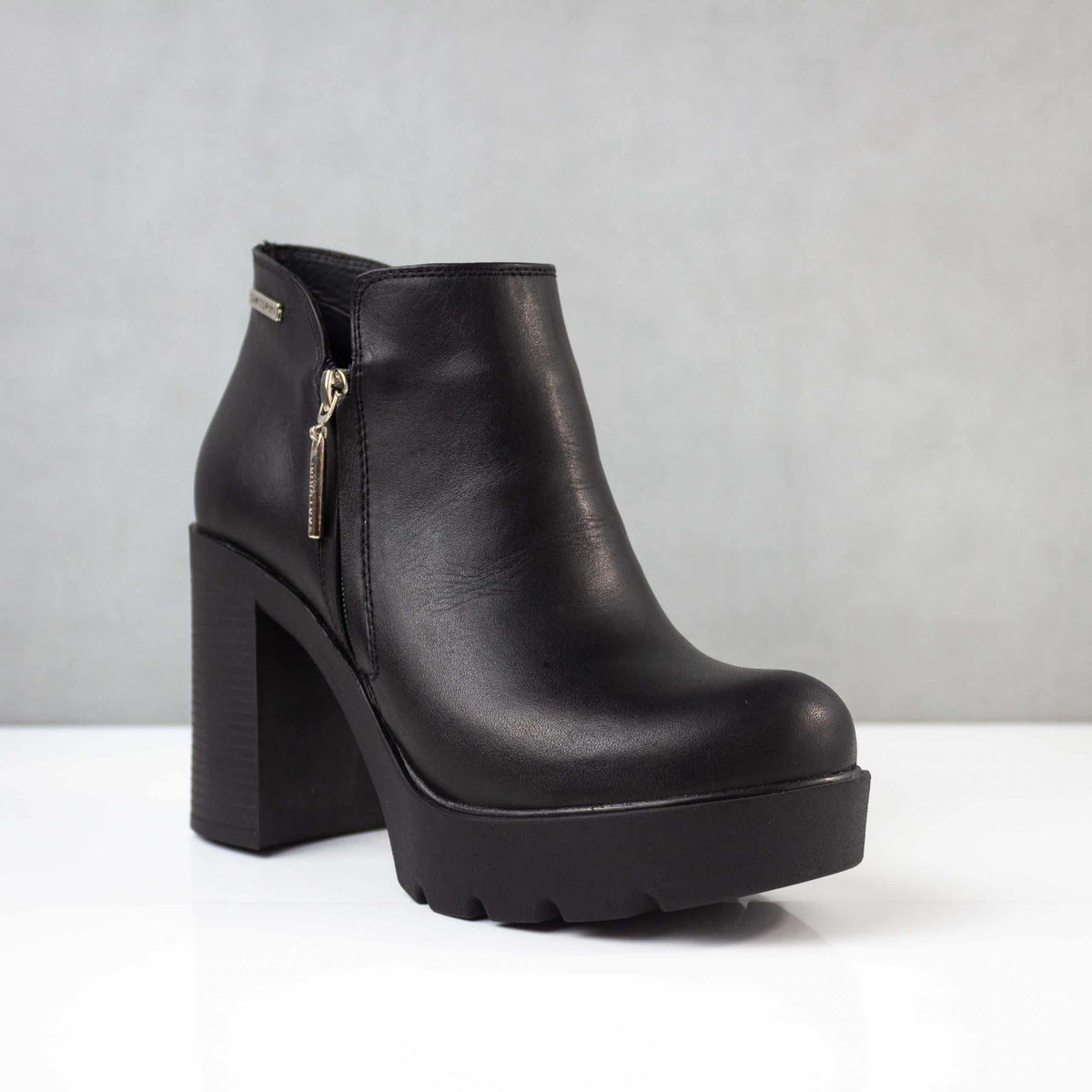 BOTINES PARA MUJER JANA CUERO NEGRO SANTORINI - vista 2