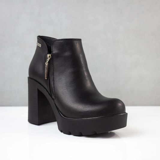 BOTINES PARA MUJER JANA CUERO NEGRO SANTORINI - vista 2
