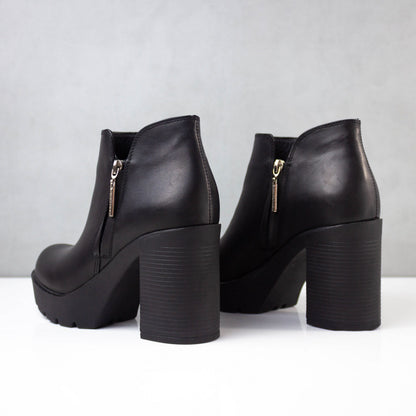 BOTINES PARA MUJER JANA CUERO NEGRO SANTORINI - vista 4