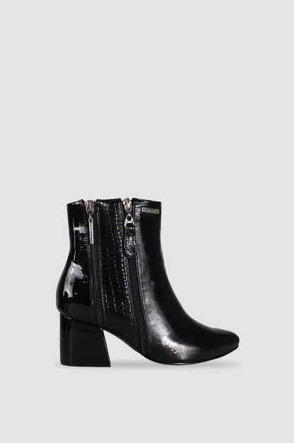 BOTINES PARA MUJER LARA CUERO NEGRO SANTORINI - vista principal