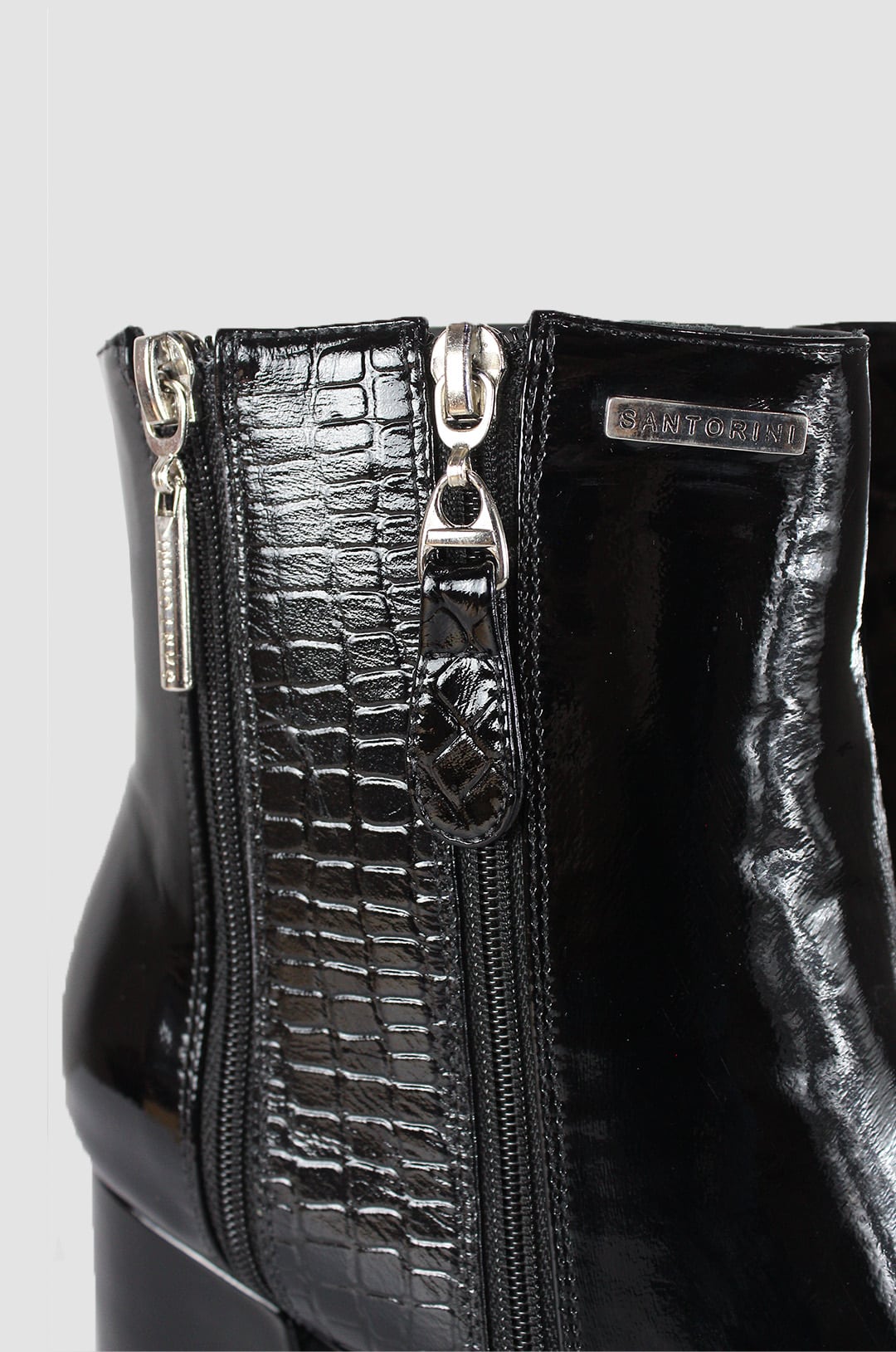 BOTINES PARA MUJER LARA CUERO NEGRO SANTORINI - vista 3