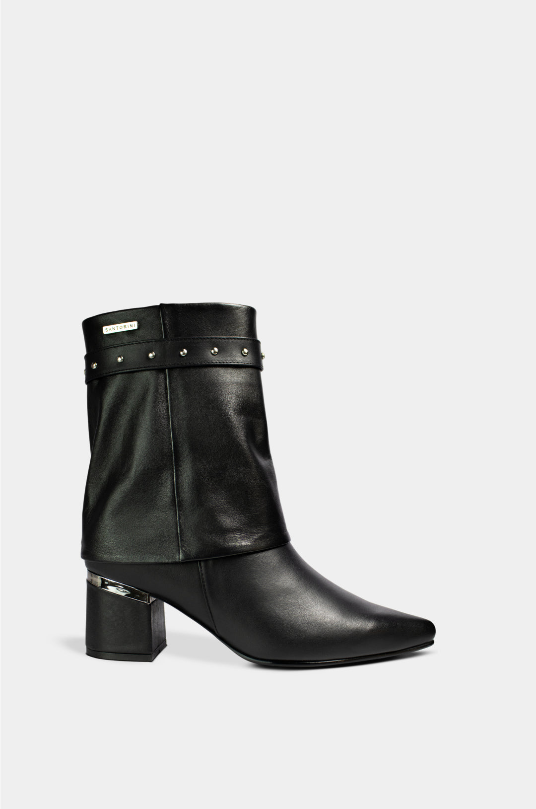 BOTINES PARA MUJER LUX CUERO NEGRO SANTORINI - vista principal