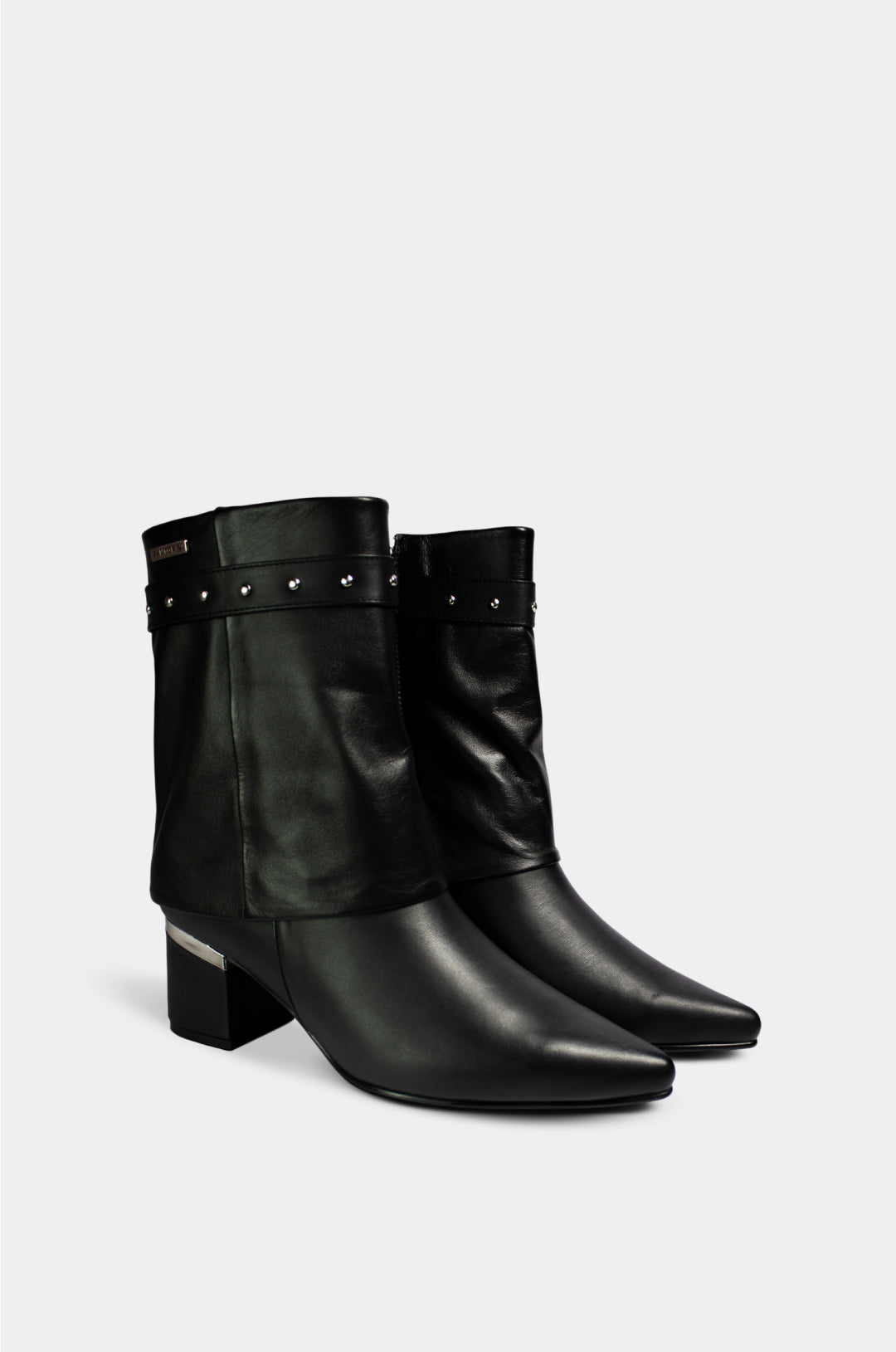 BOTINES PARA MUJER LUX CUERO NEGRO SANTORINI - vista 2