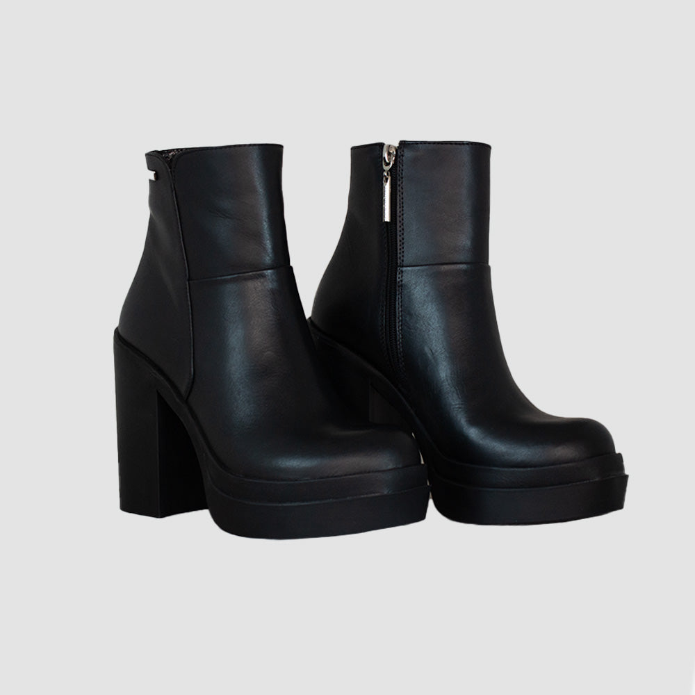 BOTINES PARA MUJER MINTA CUERO NEGRO SANTORINI - vista 3