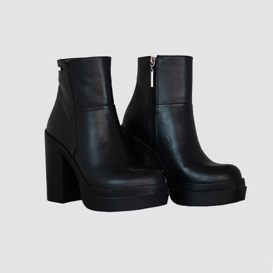 BOTINES PARA MUJER MINTA CUERO NEGRO SANTORINI - vista 3