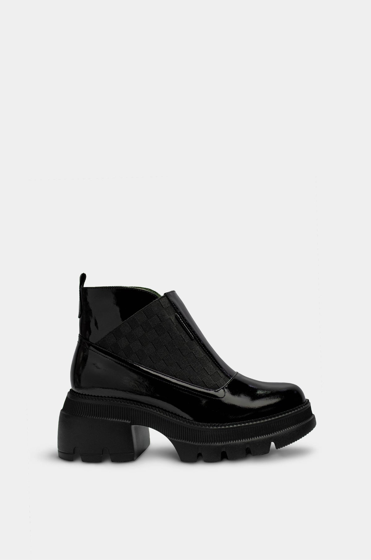 BOTINES PARA MUJER MOON CUERO NEGRO SANTORINI - vista lateral