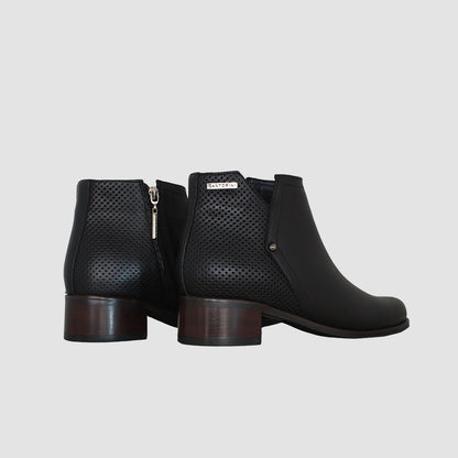BOTINES PARA MUJER NILUS CUERO NEGRO SANTORINI - vista 4