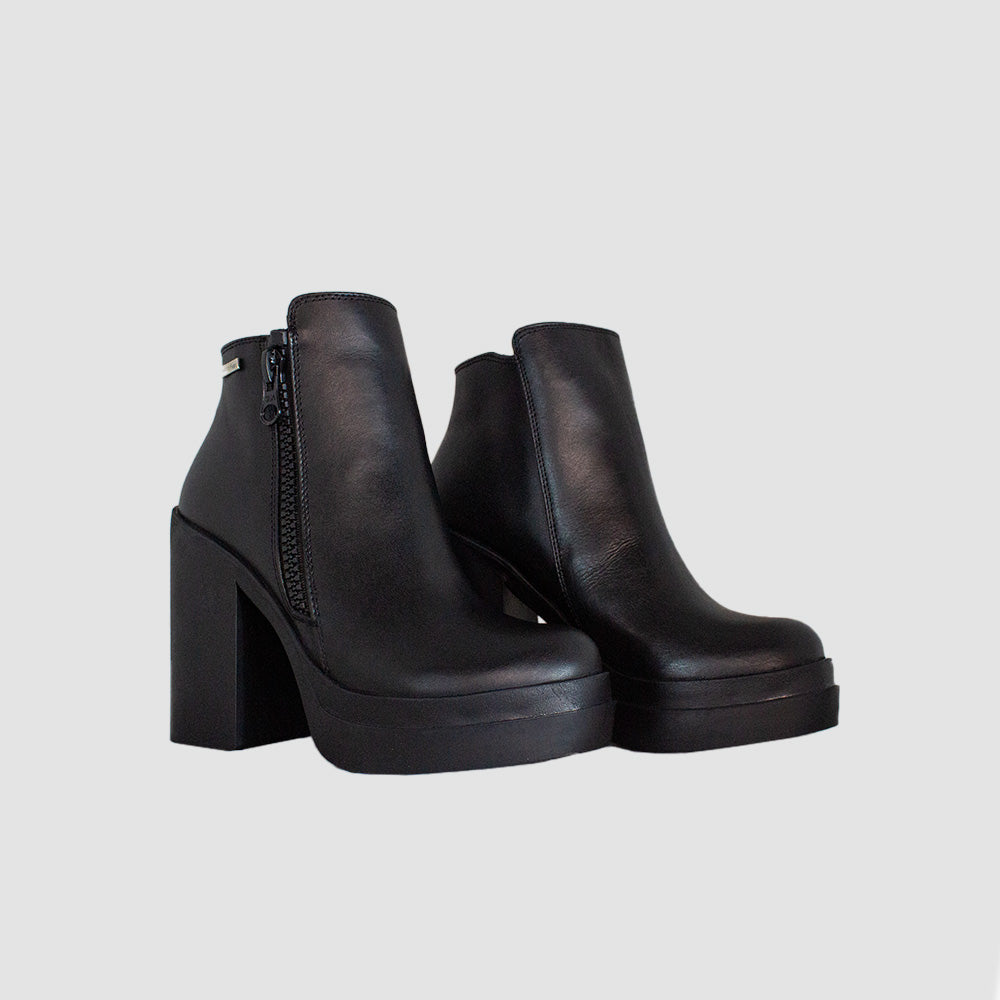 BOTINES PARA MUJER ONIO CUERO NEGRO SANTORINI - vista 3
