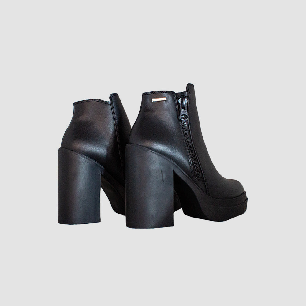 BOTINES PARA MUJER ONIO CUERO NEGRO SANTORINI - vista 4