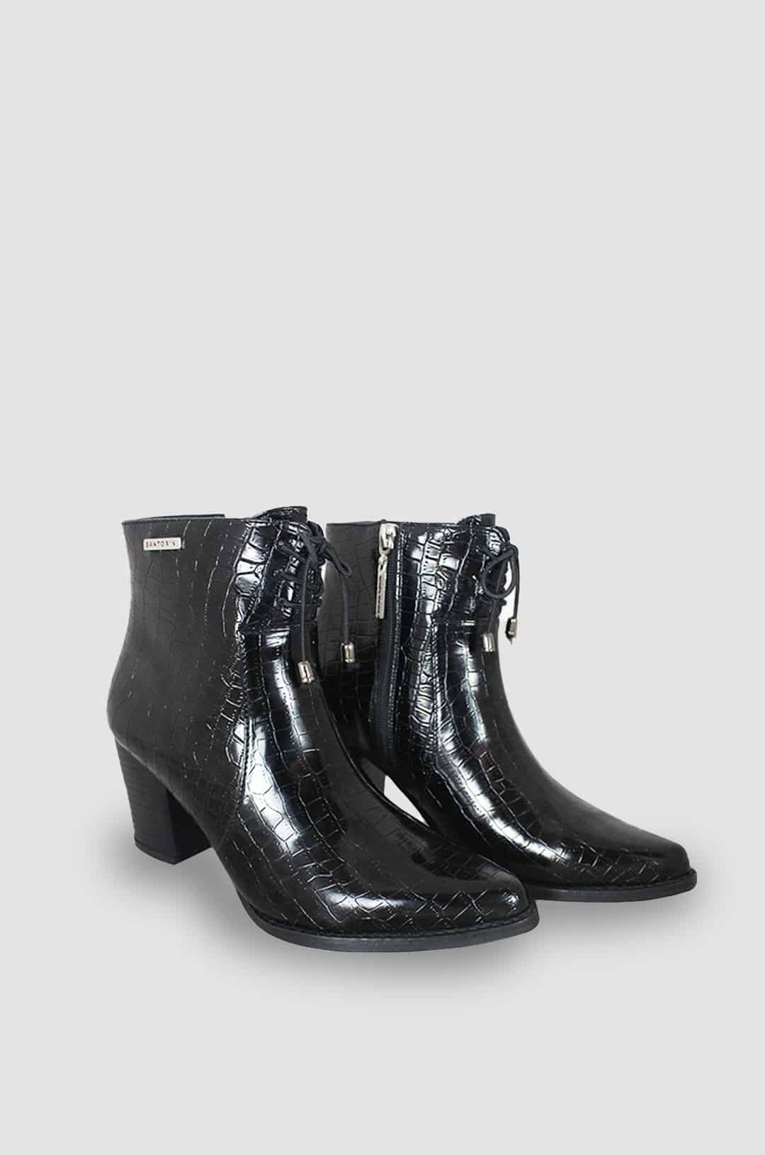 BOTINES PARA MUJER PANAL NEGRO SANTORINI - vista 2
