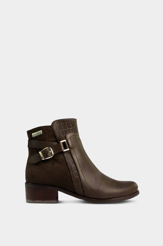 BOTINES PARA MUJER PERETEA CUERO CAFE SANTORINI - vista principal
